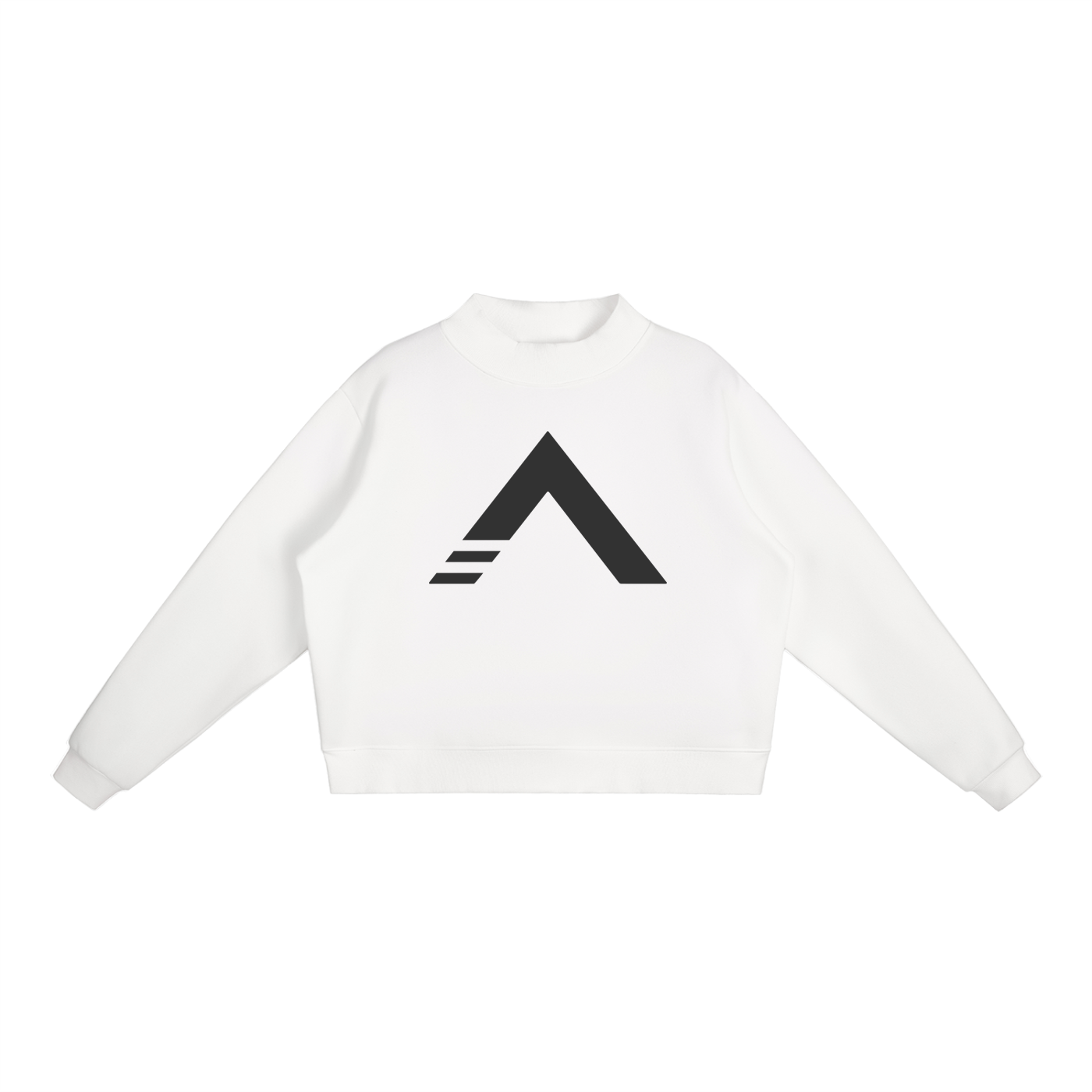 Essential Fleece Mock-Neck Crew Sweatshirt