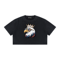 King Eagle - Women's Mineral Wash Cotton Crop T-Shirt